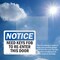 Signmission Need Key Fob To Re-Enter This Door OSHA Notice Sign, Plastic, 14in W x 10in L, 2PK OS-2PACK-NS-P-1014-L-14319 - alternate 3